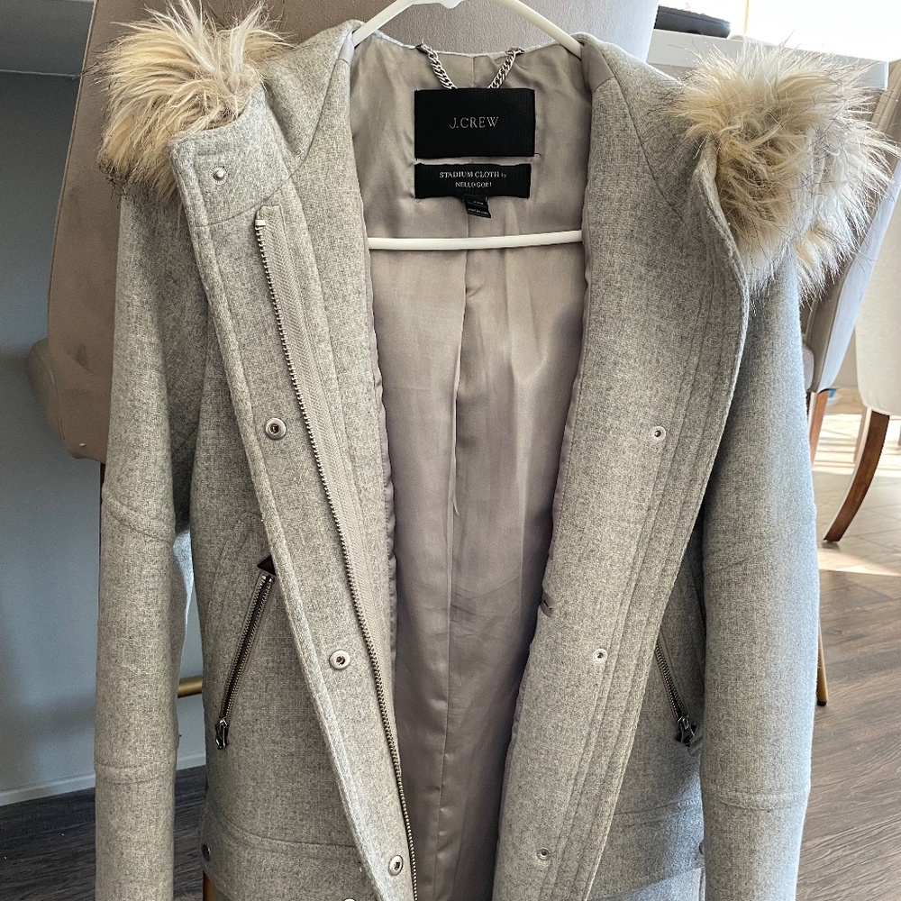 J.Crew Chateau Parka in Italian Stadium-cloth Wool size 000